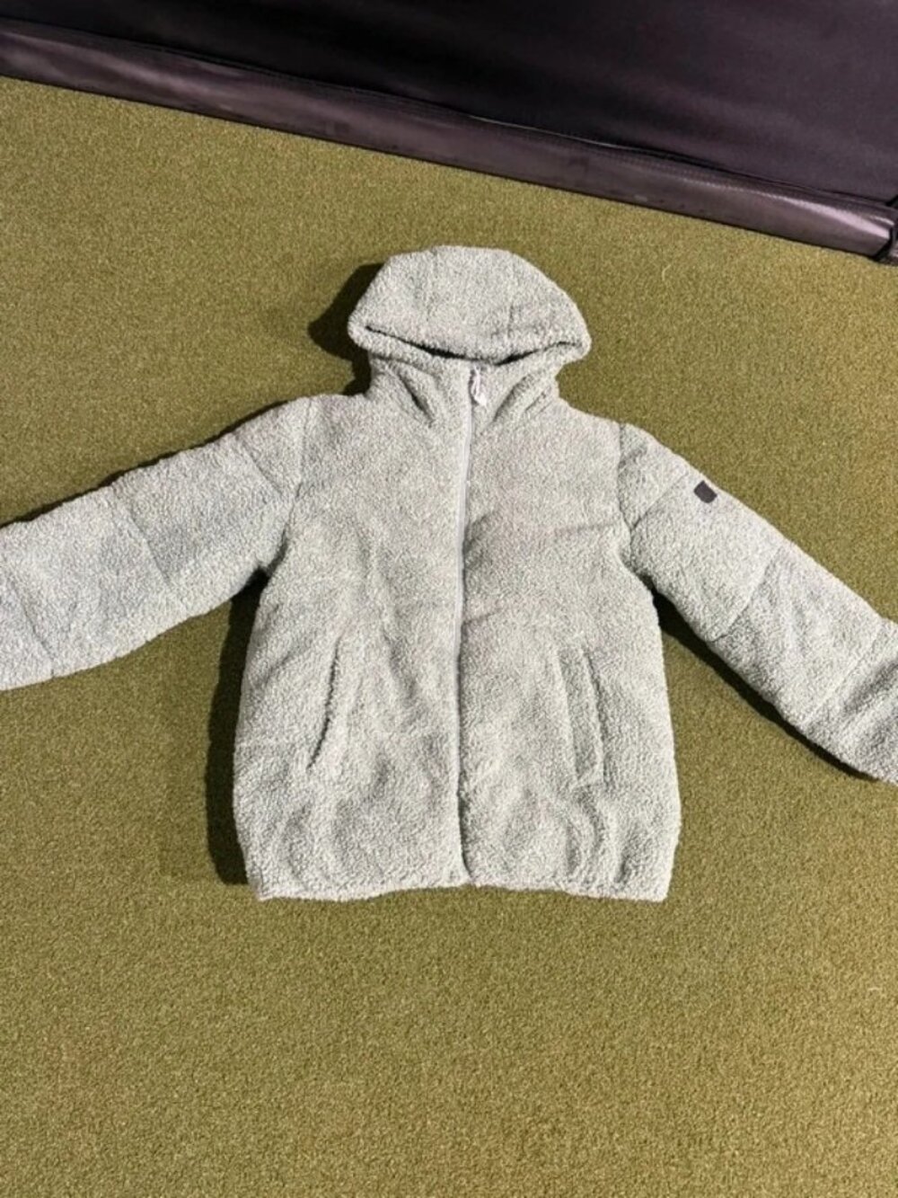 Steve Madden Sherpa Teddy Jacket Green Large
